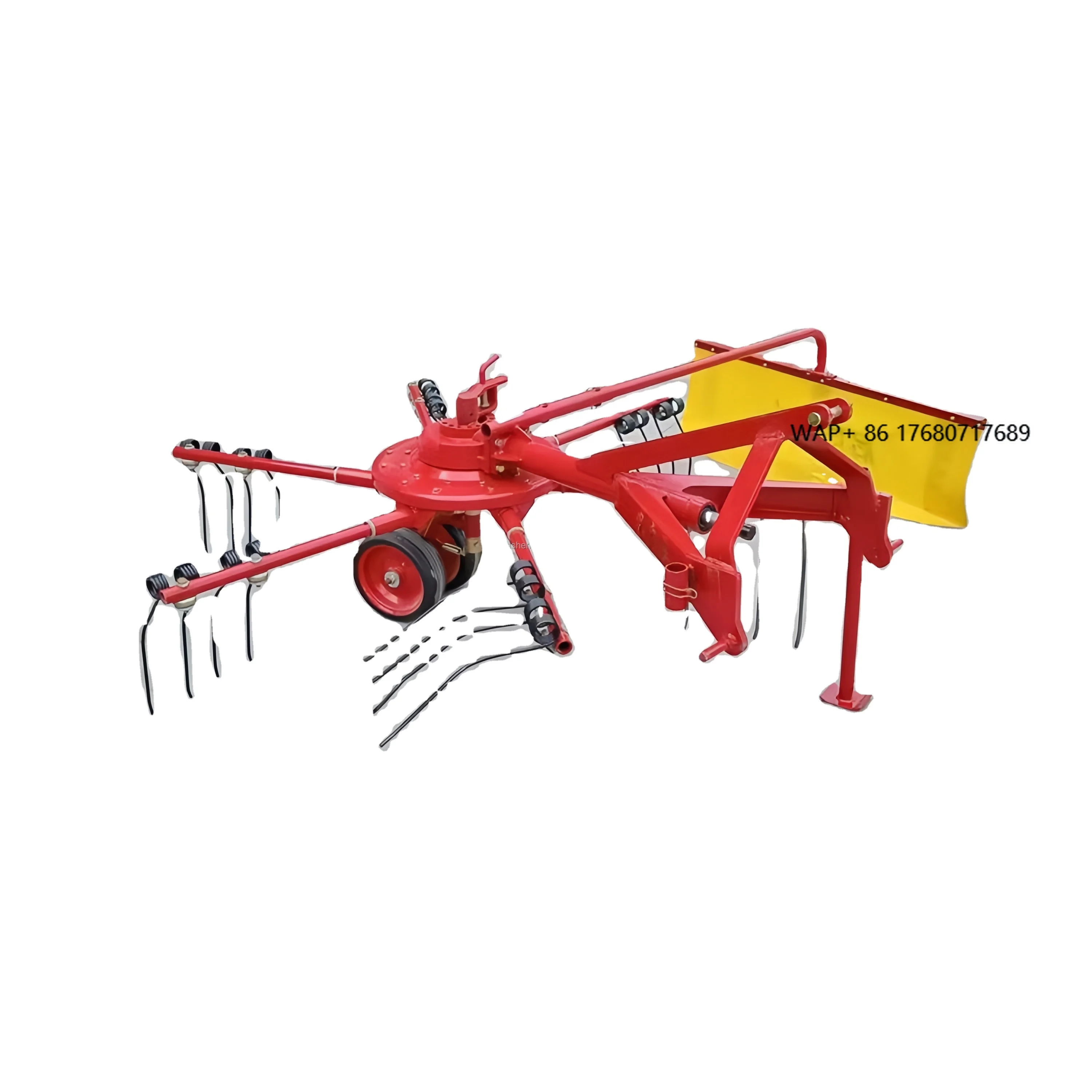 Hot Sale Farm Rotary Rake Tractor Implement Grass Hay Tedder Machine High Productivity Motor & Gearbox Bearing & Gear 18-50HP