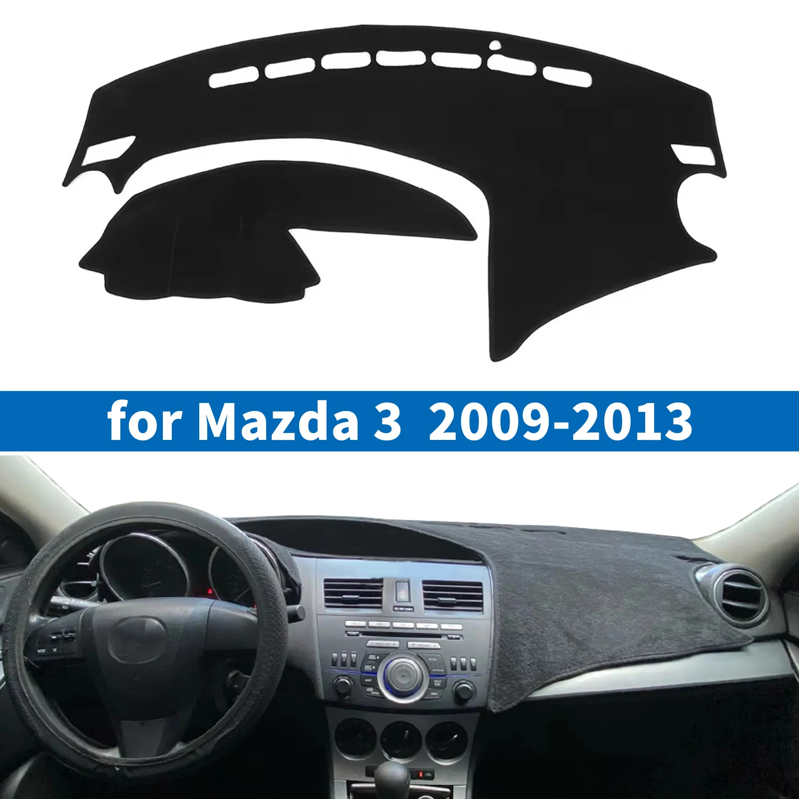 สําหรับ MAZDA 3 M3 BL 2009 2010 2011 2012 2013 รถ Dashboard MAT Dashmat Sunshade ป้องกันพรม