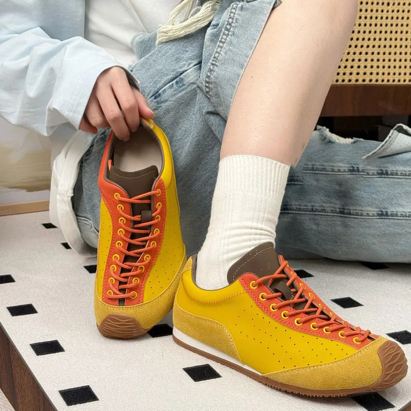 AIYUQI Women's sneakers Shoe Anti slip Colorblocked German Training Shoes Women Comfortable female Shoes for Spring and Autumn