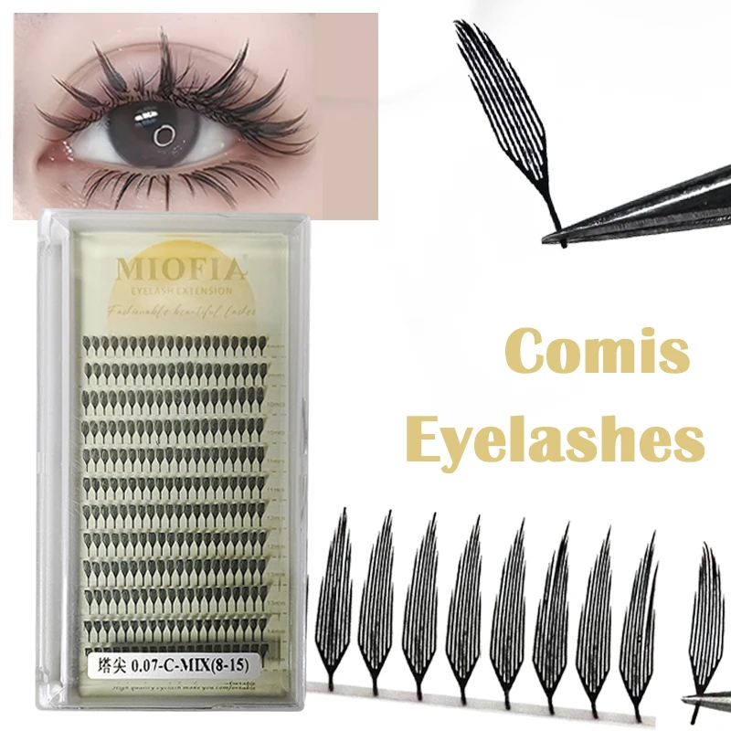 มังงะ Spire สไตล์ใหม่ Feather Shape Eyelashes Extensions แต่ละปริมาณ C/D Curl Premade แฟนขนตาปลอม 8-15 มม.เครื่องมือแต่งหน้า