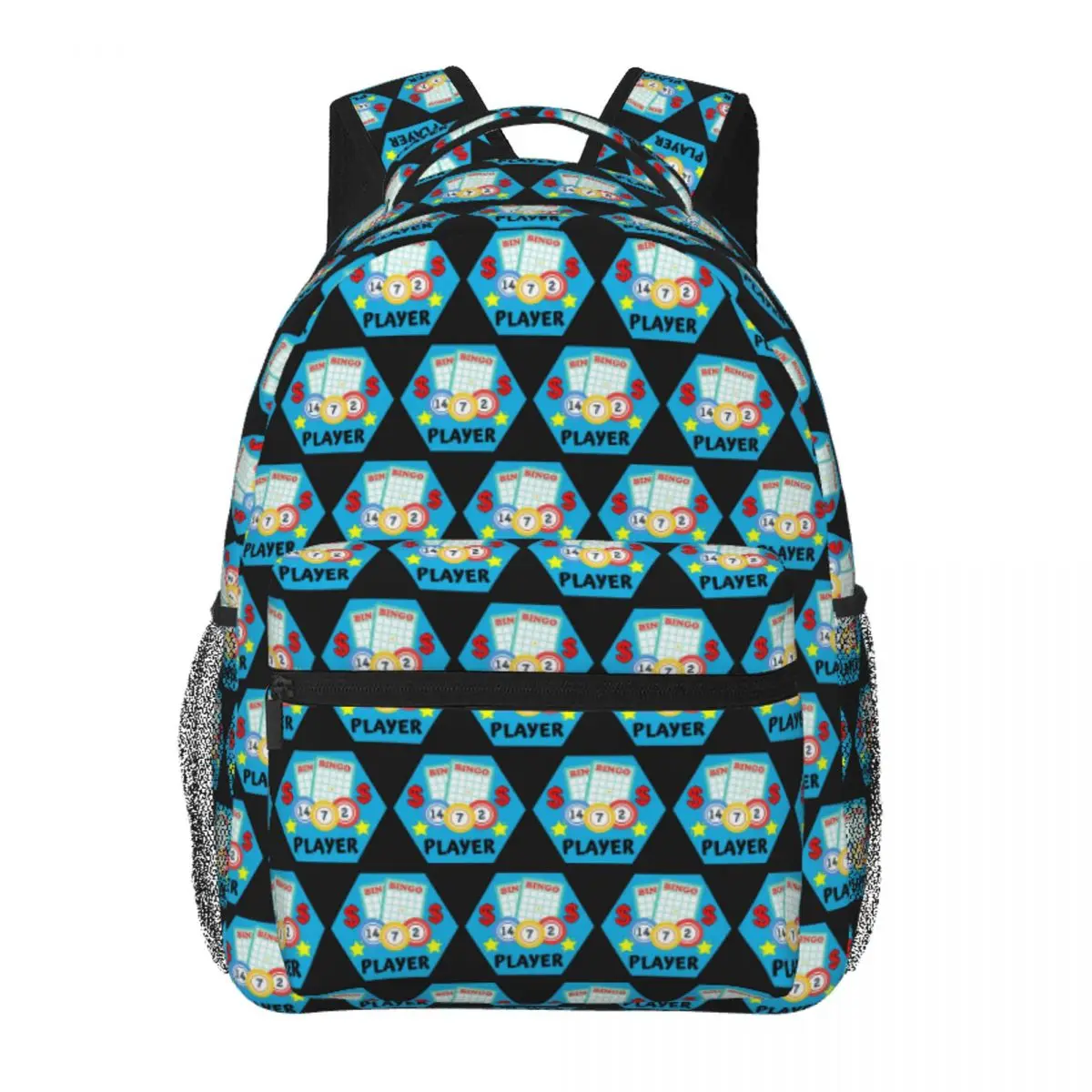 

BINGO Player Graphic Backpack Student Boys Girls BookBag Kids School Bag Computer Shoulder Bags for Men Women