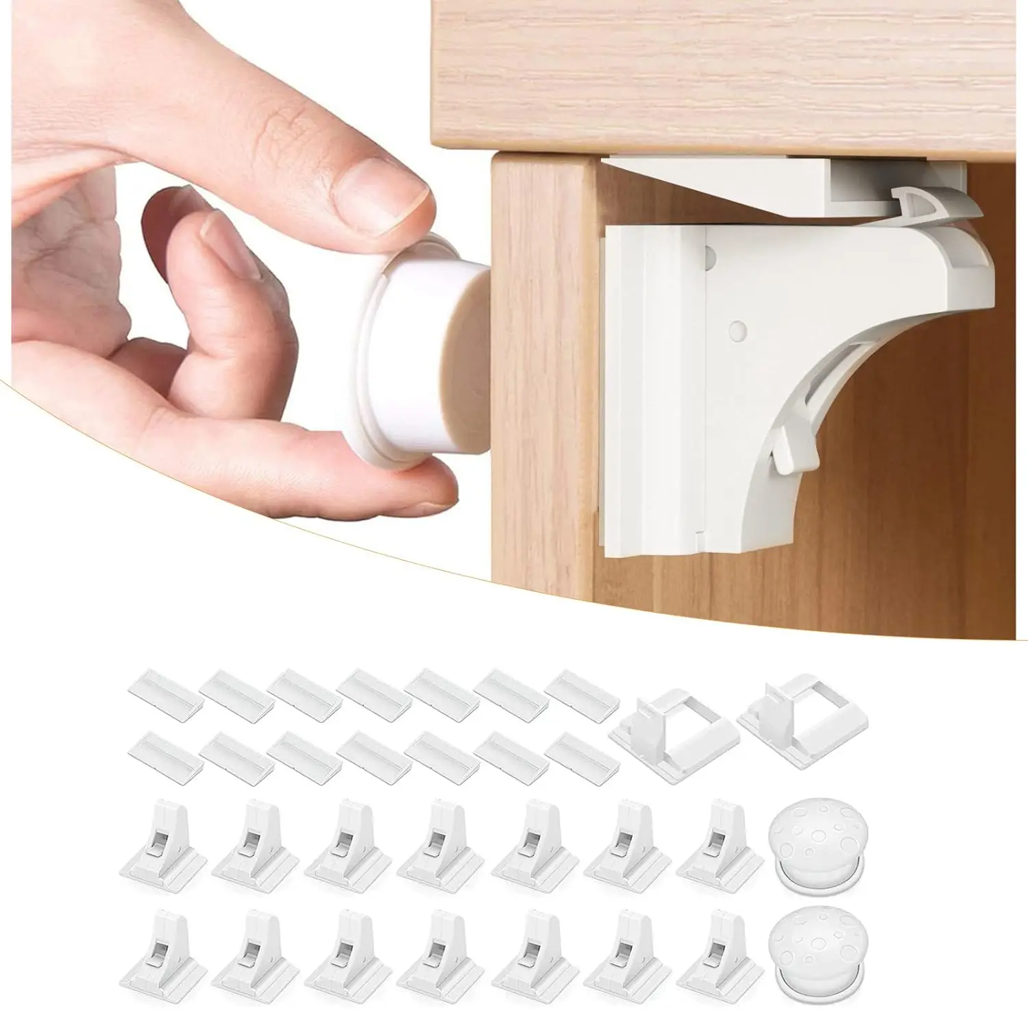 Magnetic Children's Lock for Extra Cabinet Door Safety: A Must-Have for Parents  Drawer Lock  Baby Protection  Baby Safety Lock