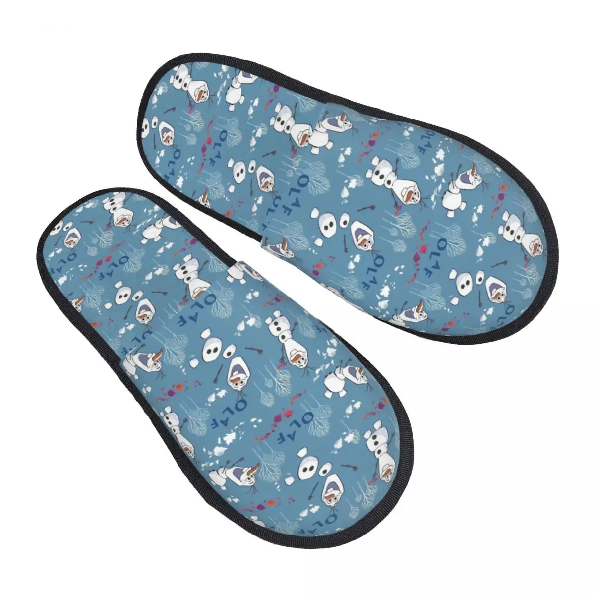 Custom Frozen Olaf Elsa Soft Memory Foam House Slippers Women Comfy Warm Anti-skid Sole Slipper