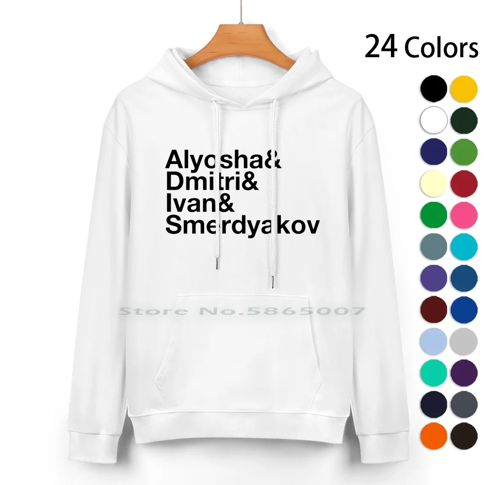 Dostoevsky The Brothers Karamazov Character List : Alyosha & Dmitri & Ivan & Smerdyakov Pure Cotton Hoodie Sweater 24 Colors