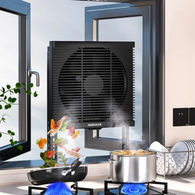 Strong Suction Free Installation of Vertical Exhaust Fan Household Kitchen Mobile Free Adjustment Barbecue Range Hood