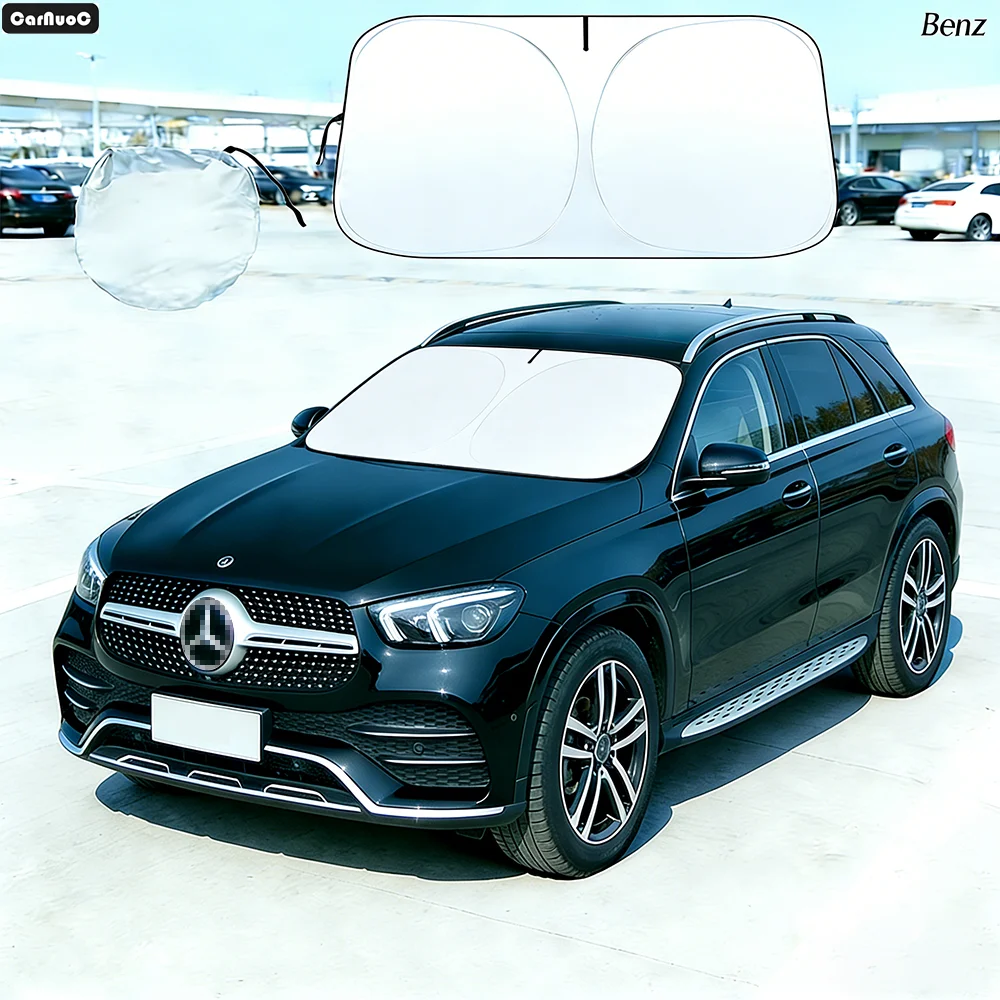 

Car Windshield Sun Shade For Mercedes Benz GLE 350 450 W166 W167 2014-2026 Sunshade Sun Visor Protector UV Heat Shield
