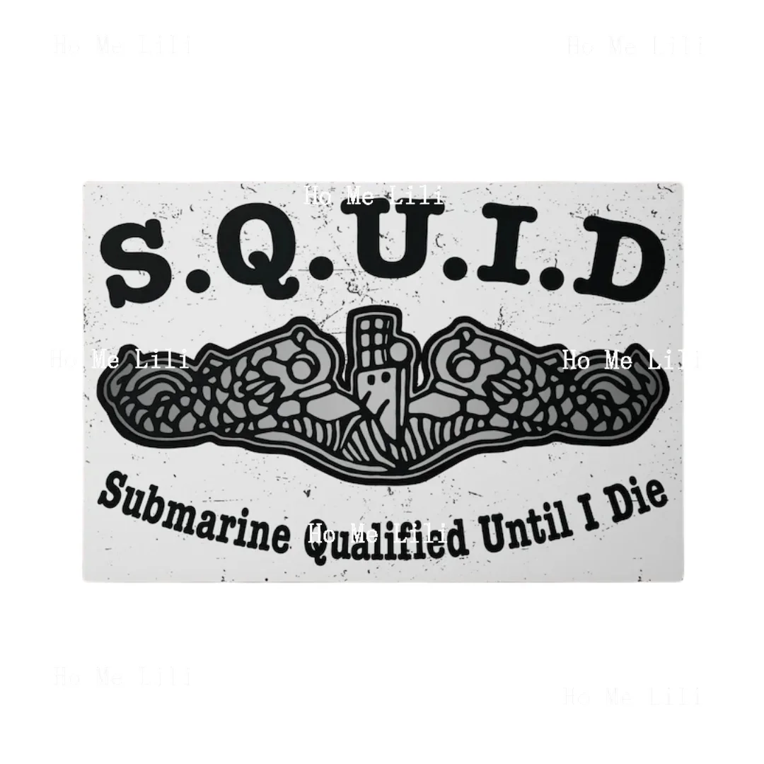 United States S.Q.U.I.D. Submarine Qualified Until I Die Silver Dolphins Distressed Metal Prints