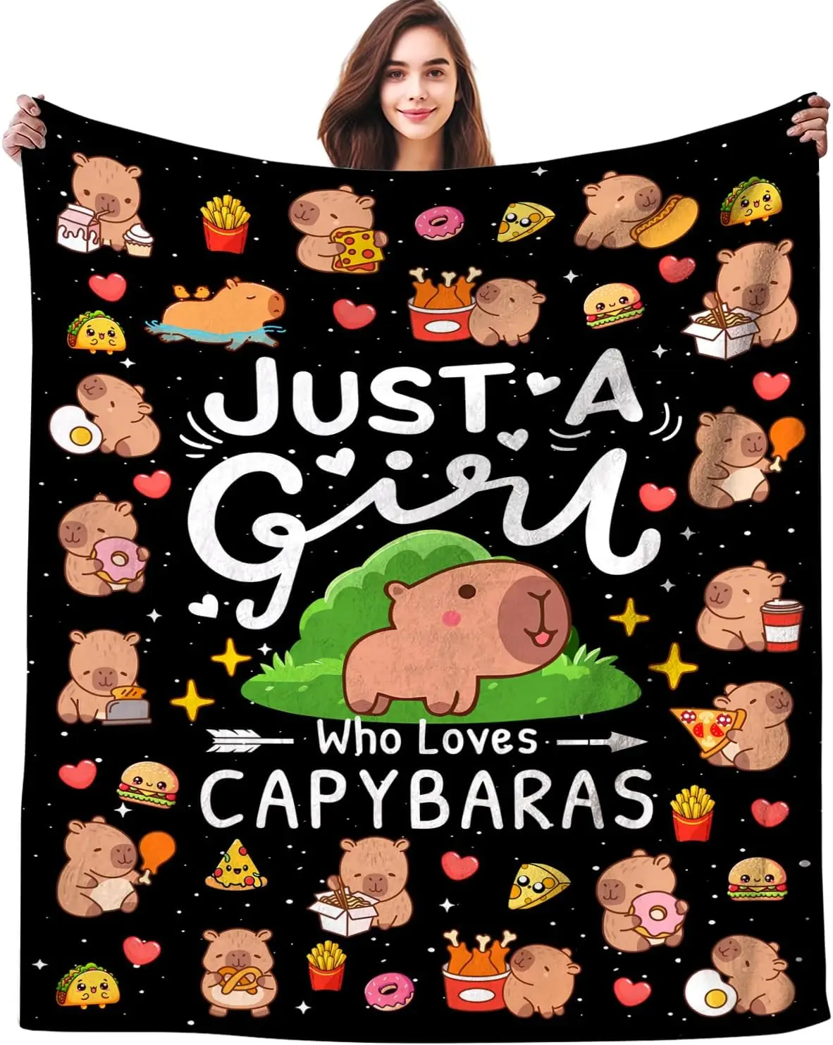 Capybara Blanket Gifts for Capybara Lovers Stuff Capybaras Blankets and Throws Plush Soft Flannel Cute Funny Capybaras Gifts for