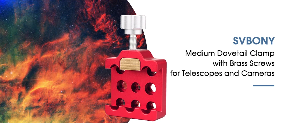 Svbony Mittlere Schwalbenschwanzklemme mit Messingschrauben für professionelles Astronomie-Teleskop – Detail 1