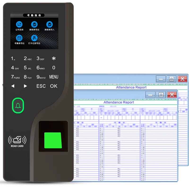 Imagem -05 - Máquina de Impressão Digital Impressão Digital Impressão Digital Senha Cartão Rfid Abertura do Telefone Móvel Tela Colorida Fechadura da Porta Biométrica Tempo Recorde 2.4 Polegadas