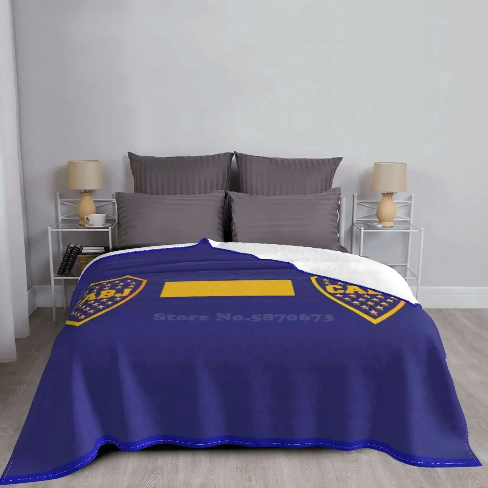 Boca Jrs Soft Warm Throw Blanket Argentina Patterns Soccer Maradona Riquelme Labombonera Reydecopas Sudamerica Conmebol Campeon