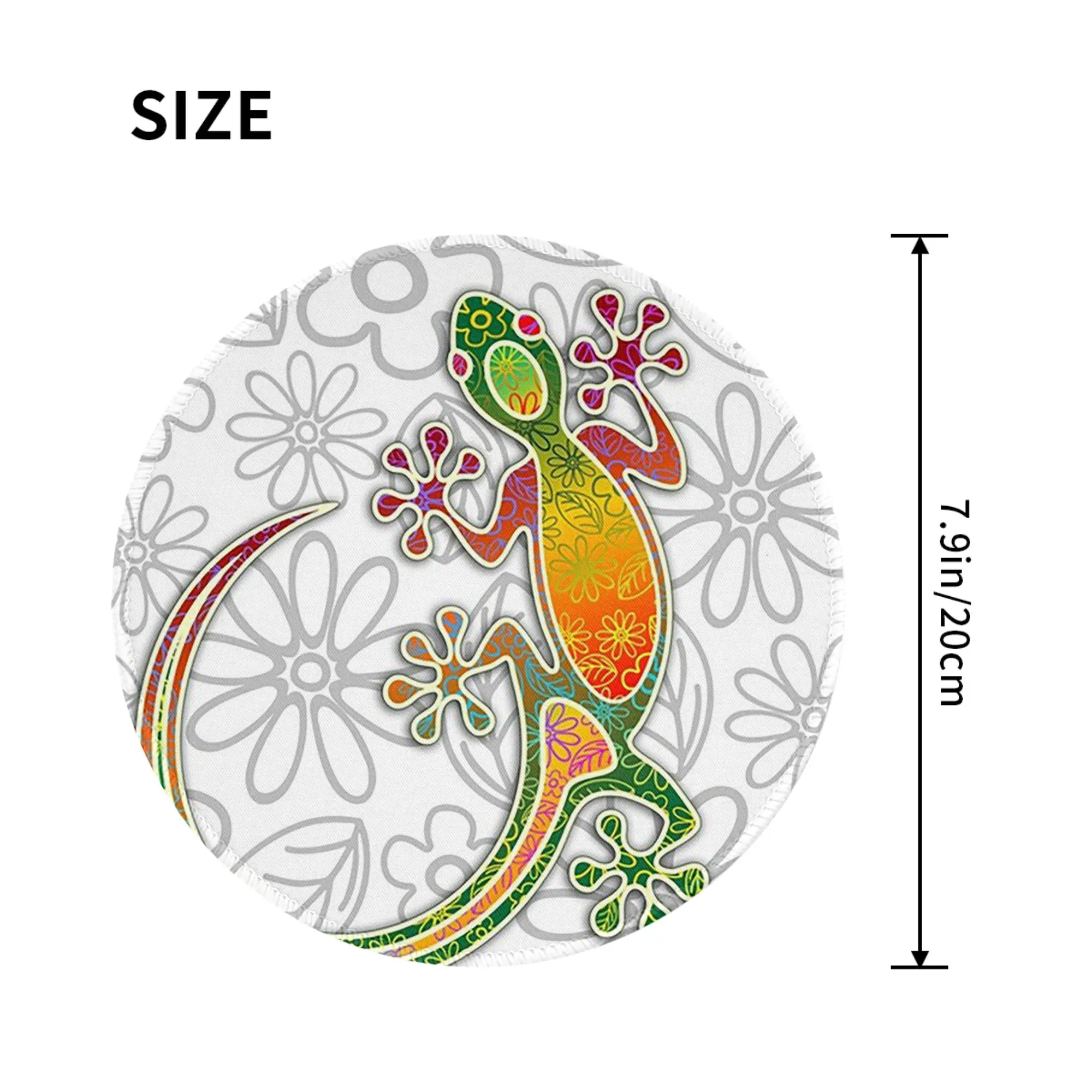 Gecko Ethnic Tribal Lizard  African Mouse Pad Computer Keyboard Mouse Mat Gaming Laptop Desk Mat Office Accessories Table Mats