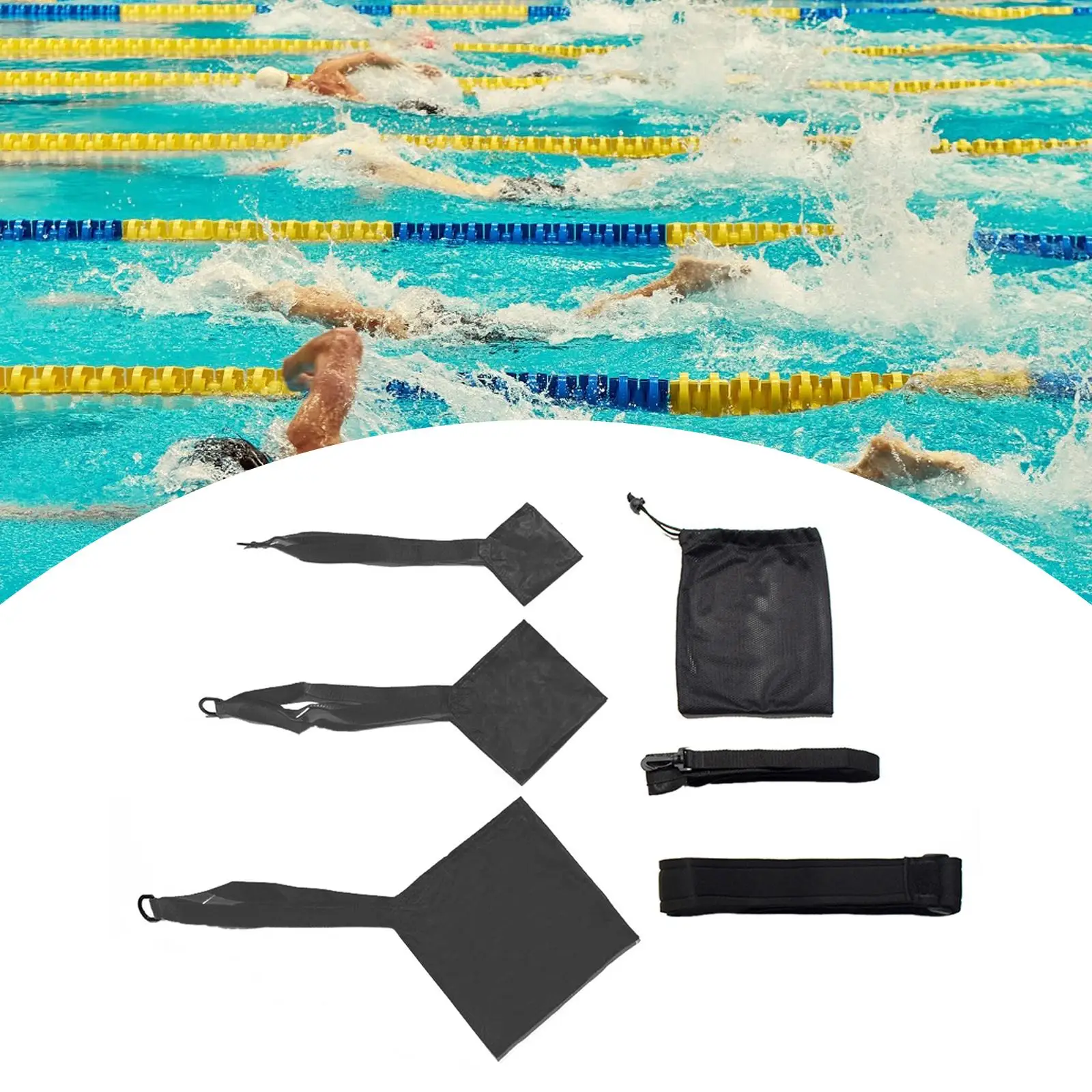 

Swimming Parachute Resistance Set Women Men Swim Training Strength Training