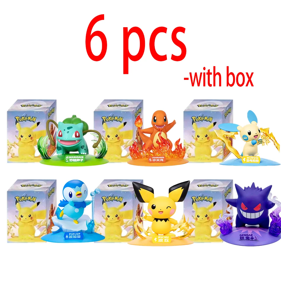 12 Stile Pokémon Actionfiguren Pikachu Überraschungsbox Anime-Modelle Schreibtisch-Dekorationen Pokémon Spielzeug Kindergeburtstags-Geschenke