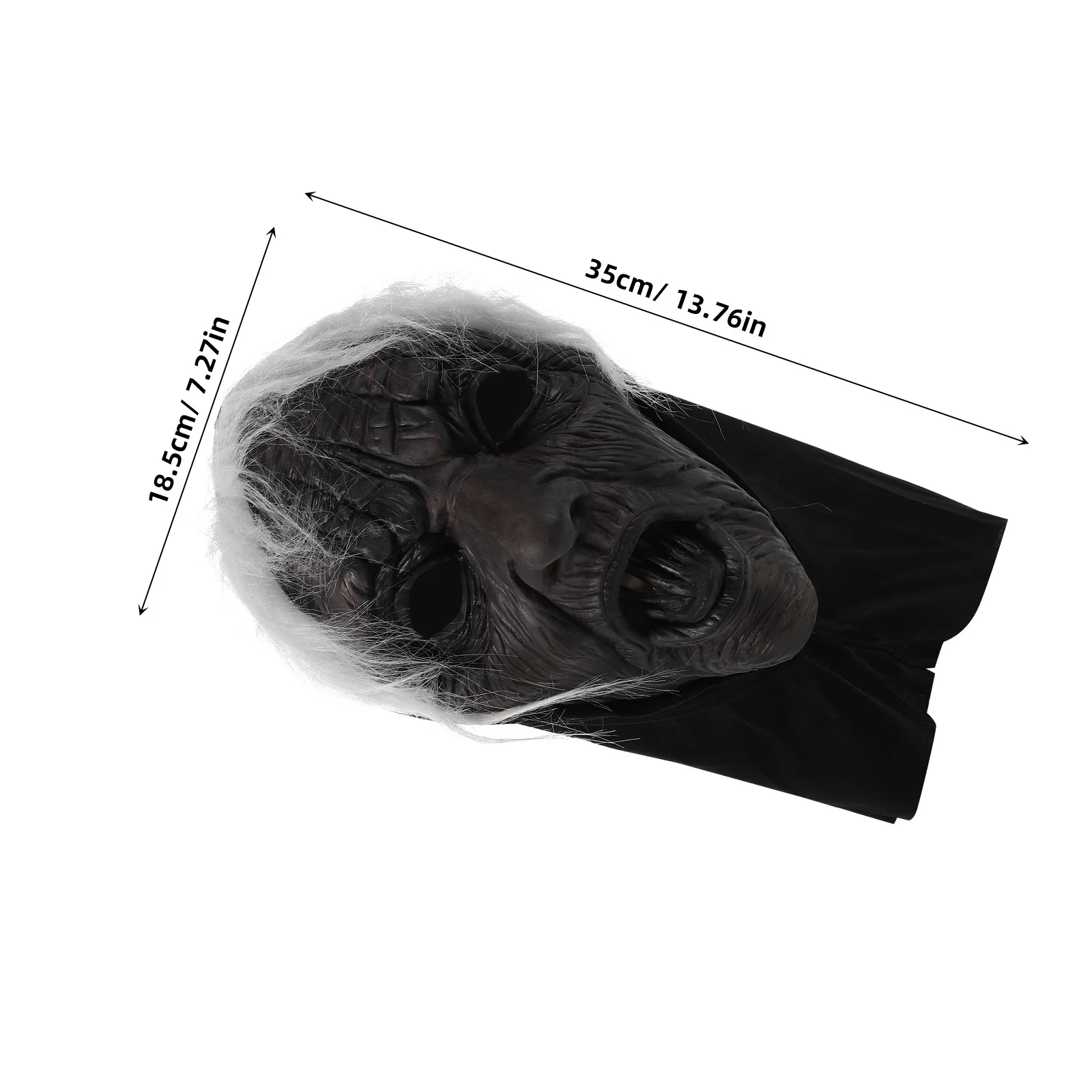 Masque de sorcière d'halloween, couverture faciale réaliste et effrayante pour vieille dame, accessoire de Costume pour adulte, déguisement de fête, Cosplay d'horreur, magicien