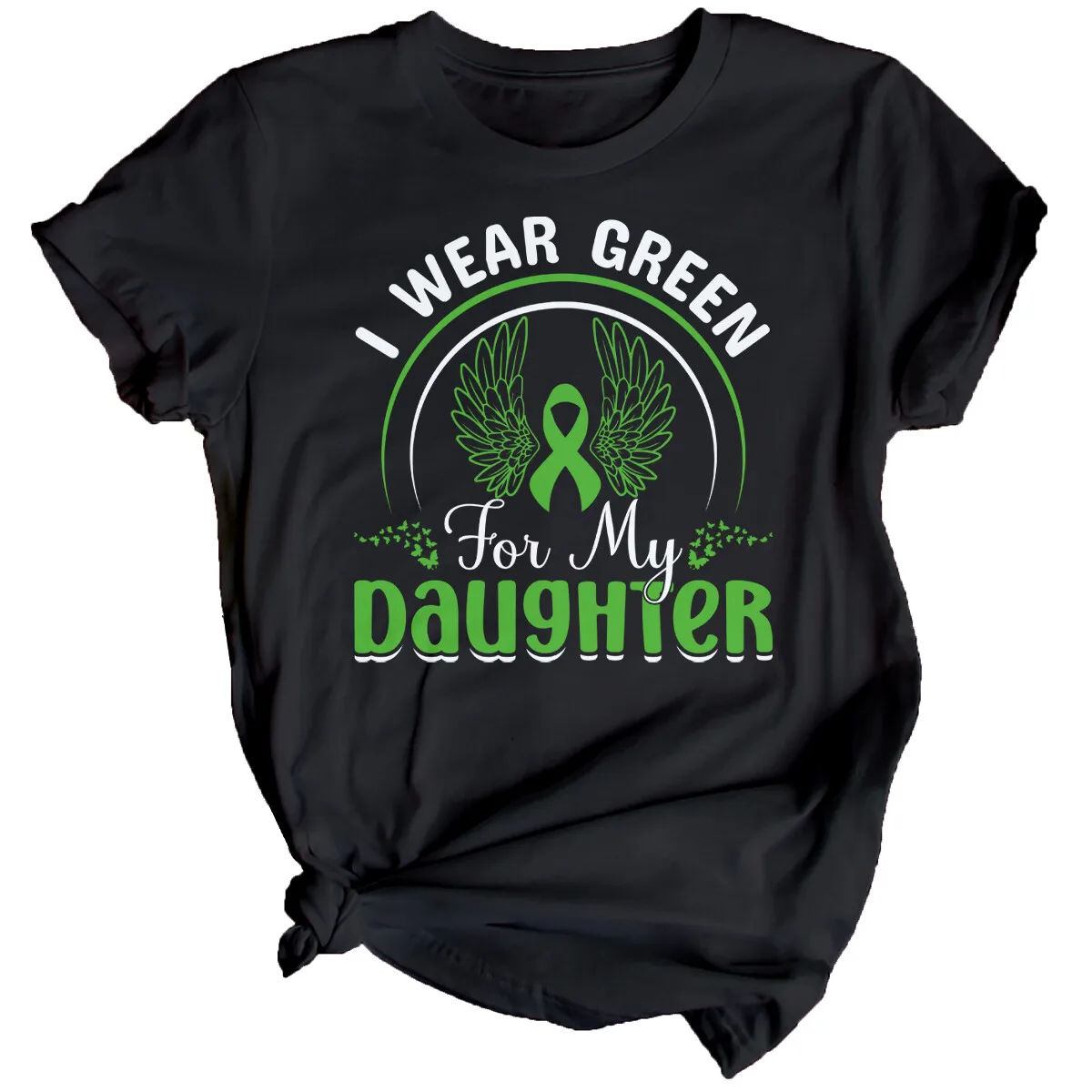 

Womens Angel Wings Mental Health Awareness T-Shirt Top Anxiety Emotional #MHA