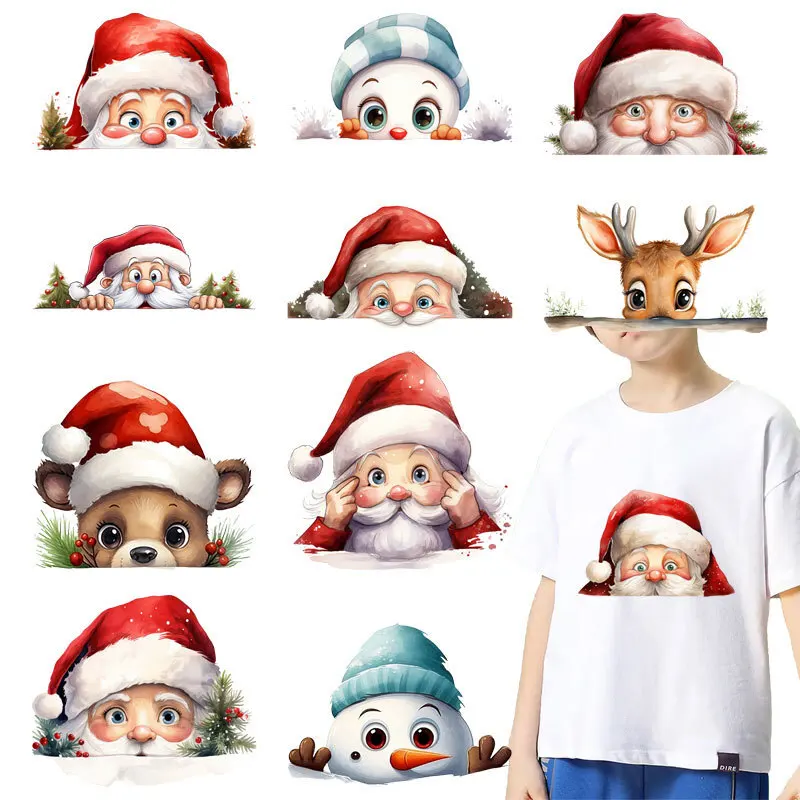 

Газовая рождественская термопереносная пленка Санта-Клауса 2025 года, термопереносные наклейки, дизайнерские наклейки, термопрессованные наклейки, для одежды своими руками