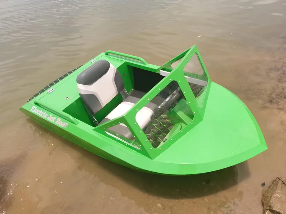 Barco a jato pequeno de alumínio, mini barco a jato elétrico