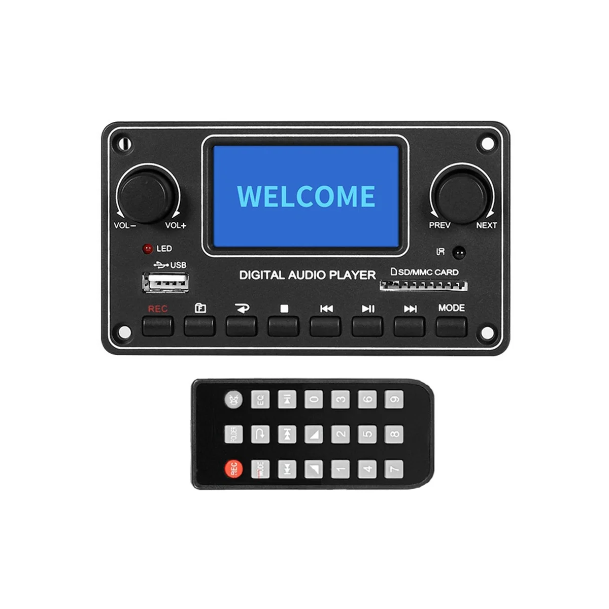 Módulo de reproductor de MP3 LCD, placa decodificadora de Audio Digital con Bluetooth, 28X64, TDM157, USB, SD, BT, FM, amplificador para el hogar y