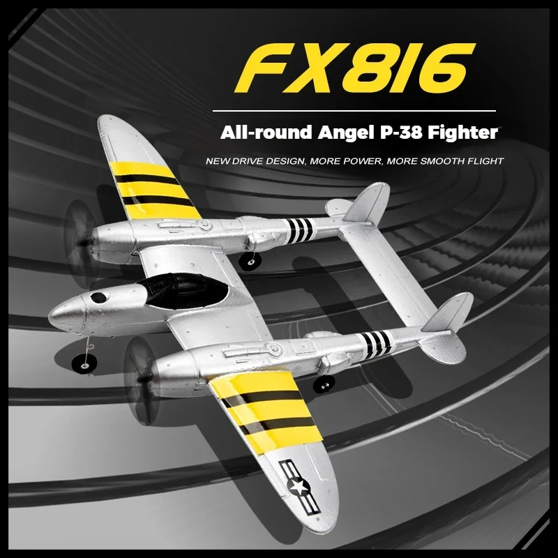 FX816 RC Airplane P38 Fighter Fixed Wing Glider Remote Control Aircraft Electric Foam Model High Performance Flight Toy for Kids