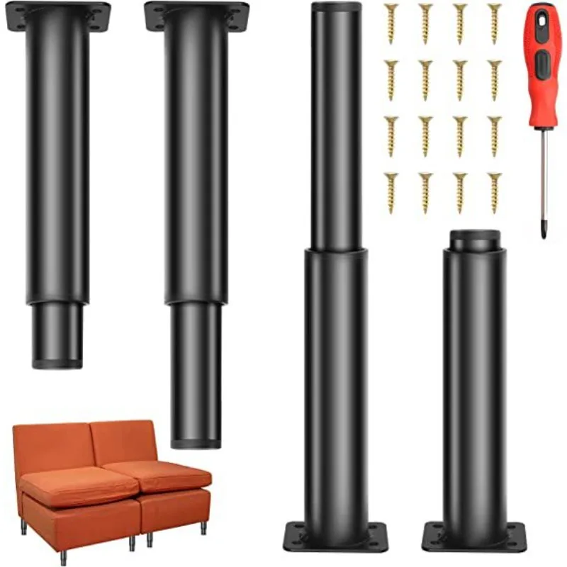

Adjustable Retractable Furniture Legs (18-30cm) Set of 4, Cabinet Table Sofa Support Feet with Screwdriver