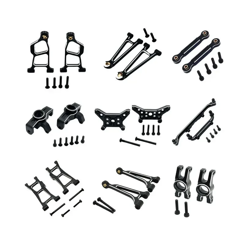 

FOR MJX 1/14 14211 RC Car Spare Parts Metal Upgrade Modification Kit Set Steering Cup Swing Arm Pull Rod Car Shell Support
