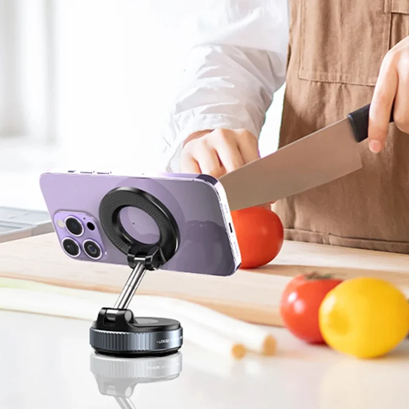 Car Mount Vacuum Magnetic Holder Strong Suction Rotate 360° Navigation Vehicular Holder Foldable Universal Stand For Cell Phone