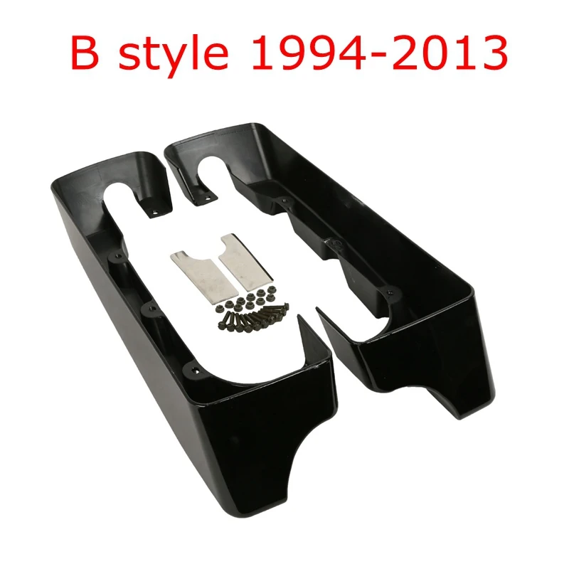 Motorrad 4" hart gestreckte Satteltaschenverlängerungen für Harley Touring Road King Street Glide Electra Glide 1994-2013 2014-2023