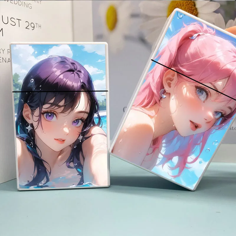 High appearance 20 pack cigarette box Cute Anime Trendy internet celebrity Tobacco storage box Moisture resistant Men Gift