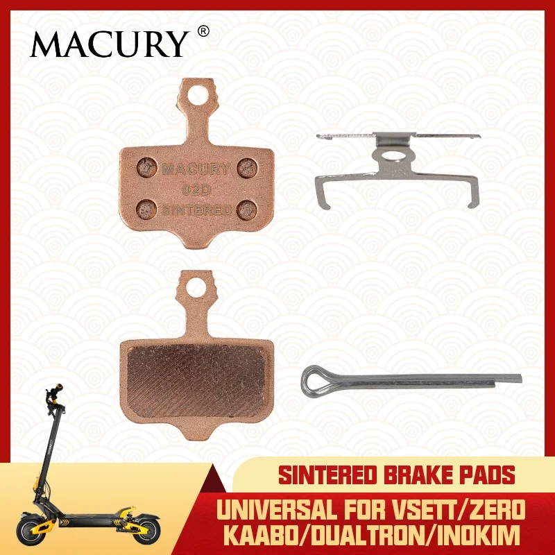 02D Sintered Disc Brake Pad for NUTT ZOOM XOD JAK SHIMANO Caliper for ZERO VSETT DUALTRON KAABO KUGOO TEVERUN Electric Scooter