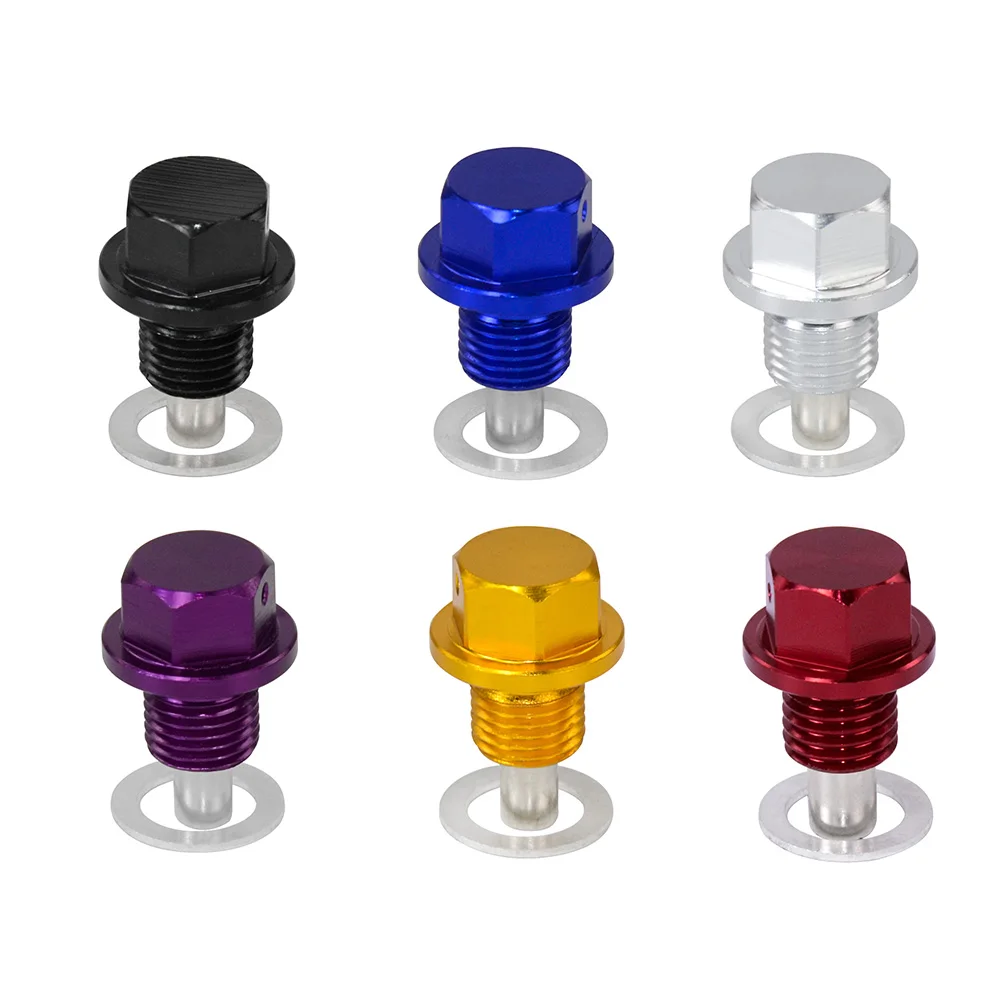 Magnetic Oil Drain Plug & Oil Sump Nut M12x1.5 M12x1.25 M14x1.5, Many Colors For Auto Engine Oil Pan