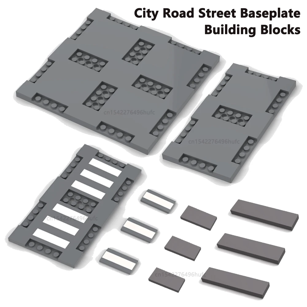 

Building Blocks City Road Street Baseplate Bricks Pedestrian Crossing Base Compatible with 60304 Educational Toys For Children