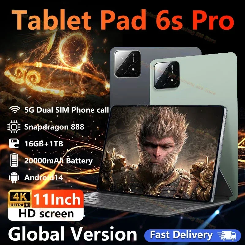 

2024 Xiao Tablet PC Pad 6S Pro Android 14 11 дюймов HD 4K Оригинальная глобальная версия 16 ГБ + 1T 20000 мАч GPS 5G Dual SIM-карта WiFi Tablet