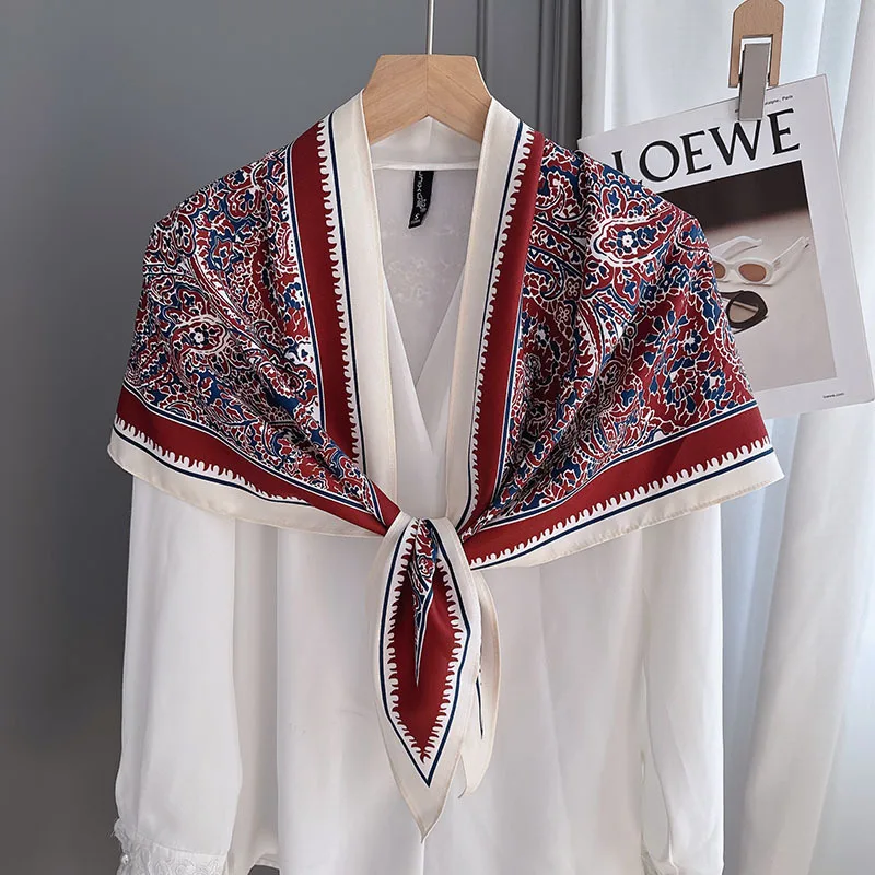 

Cashew Paisley Scarf Women, Spring and Autumn Thin Silk Scarf, Trendy Casual Style Business Scarf, Soft