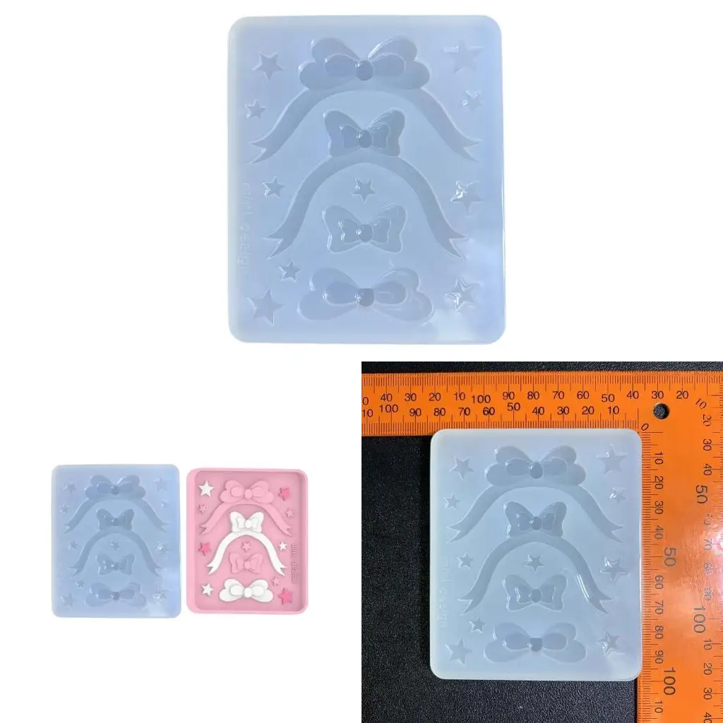 

Bowknot Star Silicone Mold Handmade Ornament Mold for Valentines Day Gift