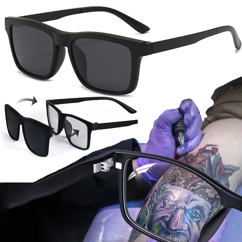 Tattoo Polarized Glasses Magnetic Tattoo Filter Eye Protection Glasses Multi Usages Anti-Reflective Glasses Tattoo Accessories
