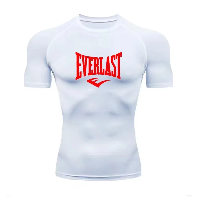 تي شيرت رجالي مضغوط بأكمام طويلة من EVERLAST، واقي من الشمس، ملابس تدريب للياقة البدنية ومضادة للطفح الجلدي #1