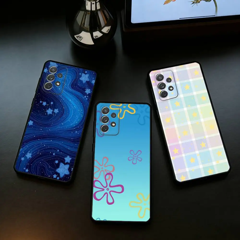 Cute Backround-ND Soft Silicone Black Cover Phone Case For Samsung Galaxy A73,A72,A71,A70,A53,A52,A51