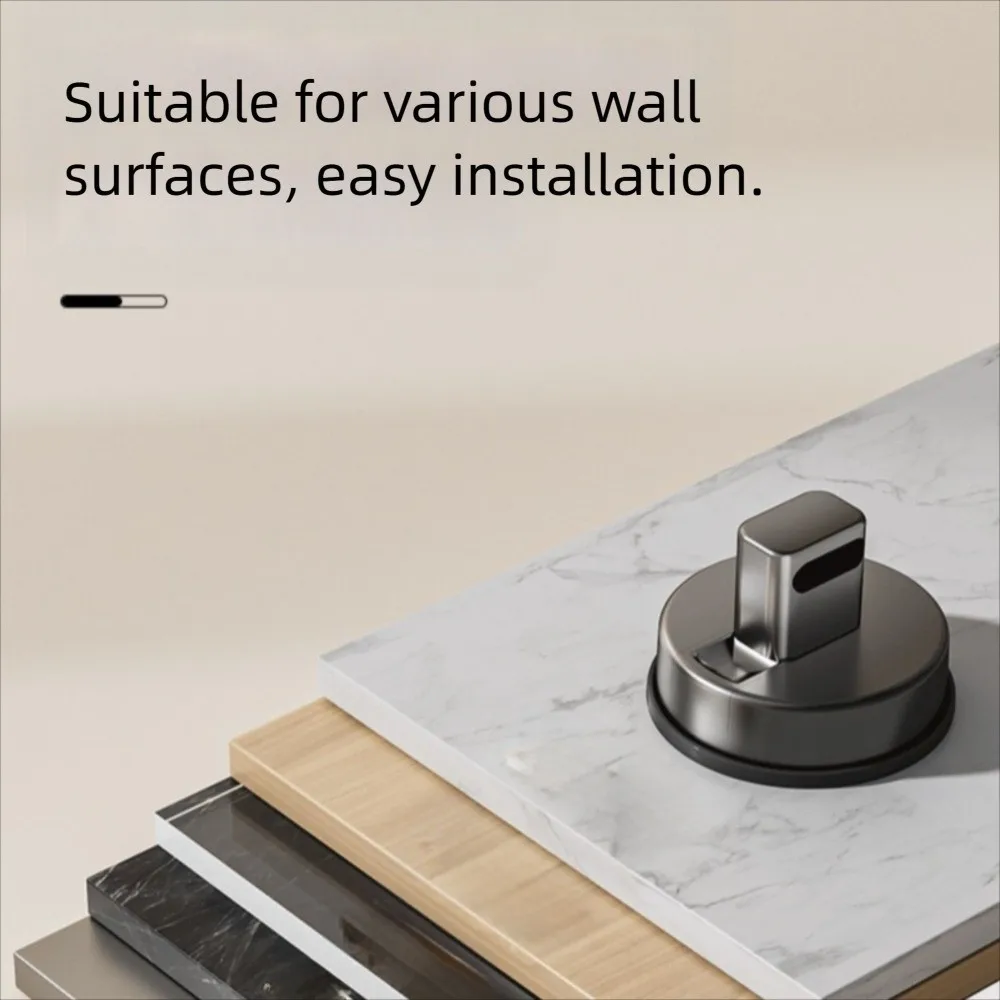 

Wall Mounted Suction Cup Towel Pole Nail Free Installation Single-rod Bathroom Towel Rack 30/40/50cm Towel Hanger