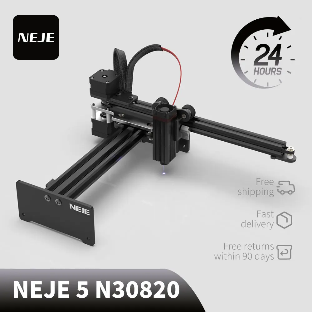 

Лазерный гравер NEJE 5 N30820 40W Mini CNC: настольный станок для гравировки, высокоскоростная резка дерева, печать логотипов, DIY-маркировка, фрезерный станок