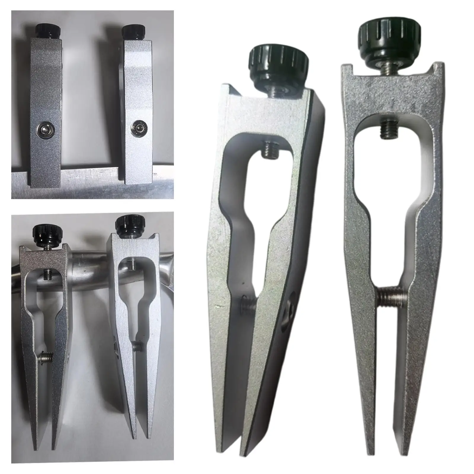 2x Knife Blades Clamp Head K8 Chuck Clamp Metal Stand Portable Adjustable Depth