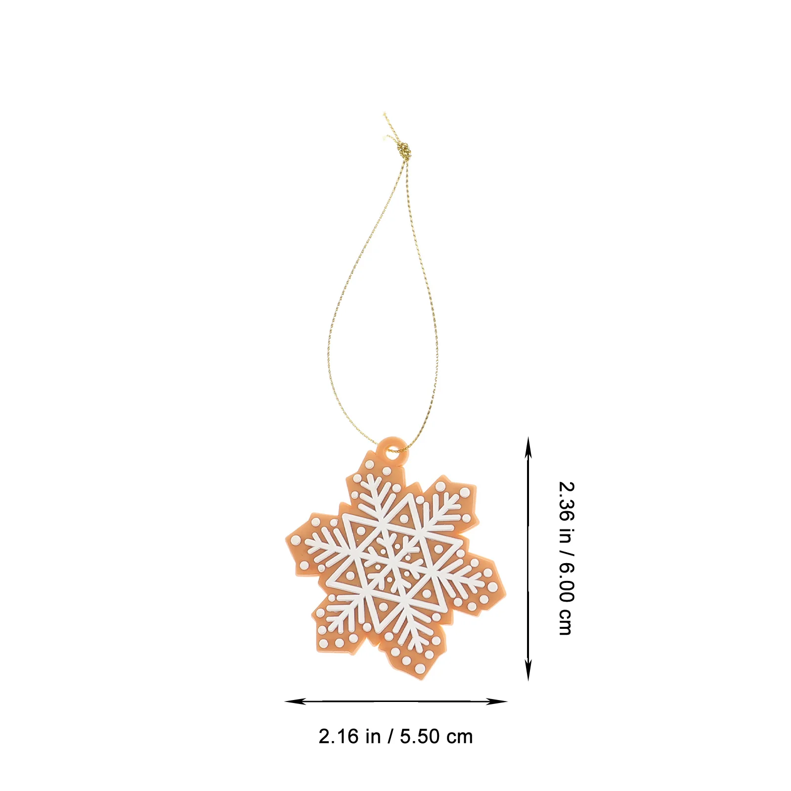 

20Pcs Christmas Gingerbread Snowflake Ornaments Xmas Tree Hanging Decor Party Supplies Delicate Decorative Holiday Home Supplies