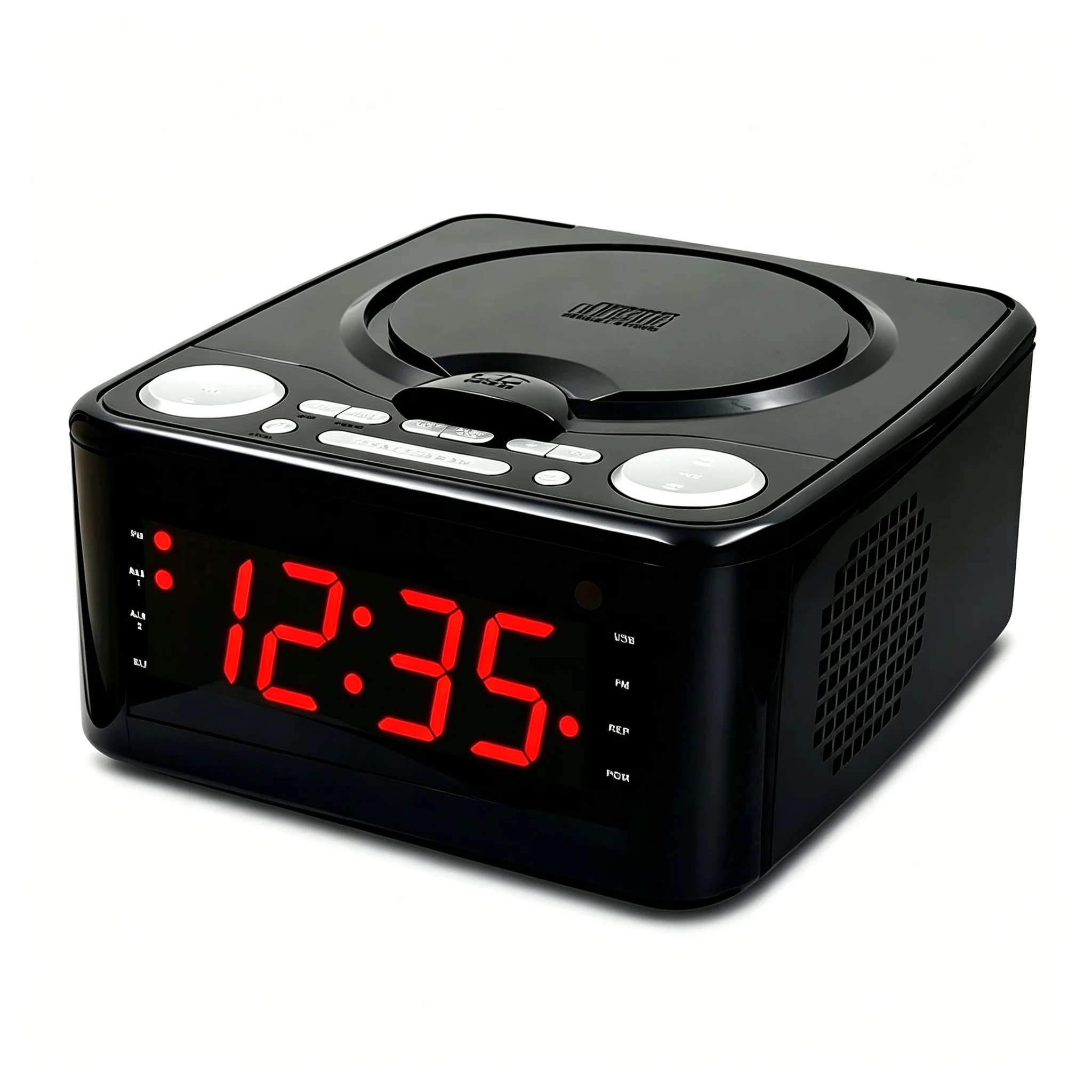 CD Player Portable Home Audio Boombox with Control FM Radio Built-in HiFi Speakers USB MP3 Alarm clock