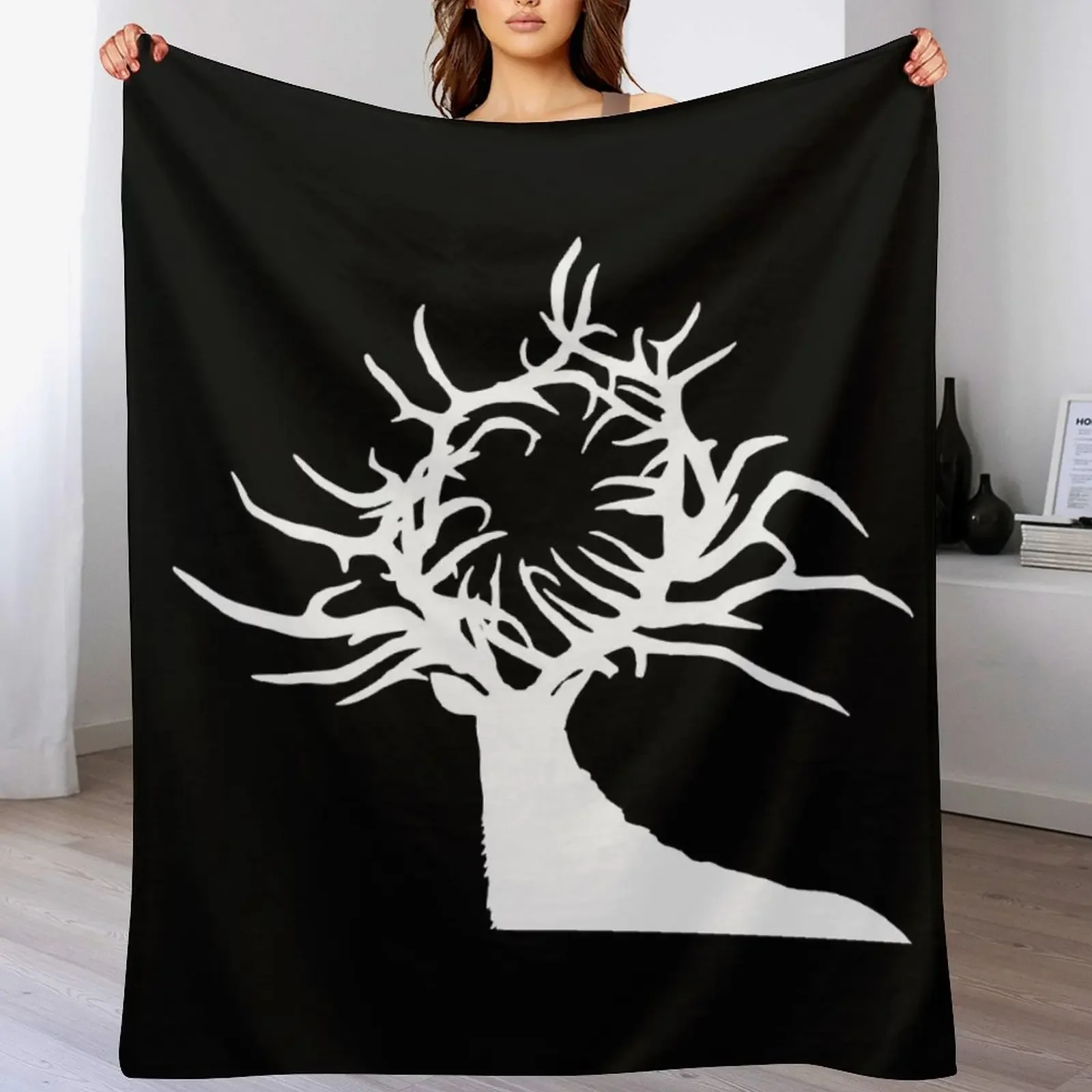 

Shadow and Bone Stag Throw Blanket Designers Thermal Softest Polar Blankets