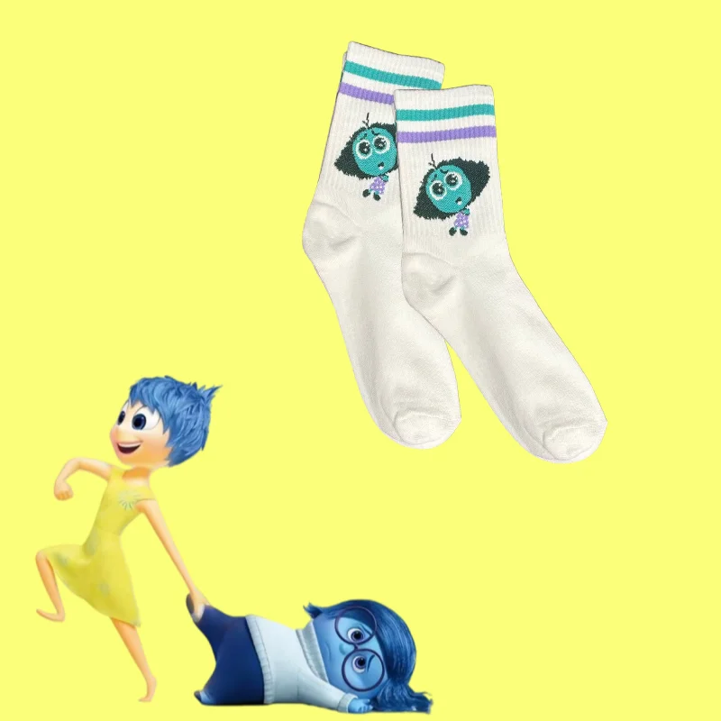1/5 Pairs Disney's Inside Out Cartoon Character Cute Knee-High Socks Unisex