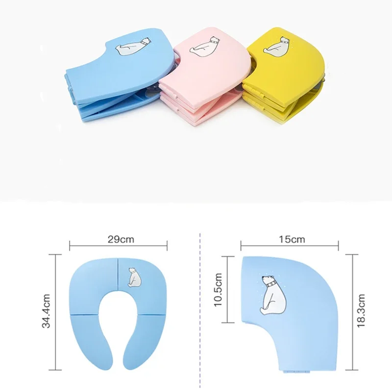 Travel On A Toilet Seat Non-Slip Suction Cups  Folding Travel Potty Seat Portable For Fits Round Oval Toilets Tourist Carry-On