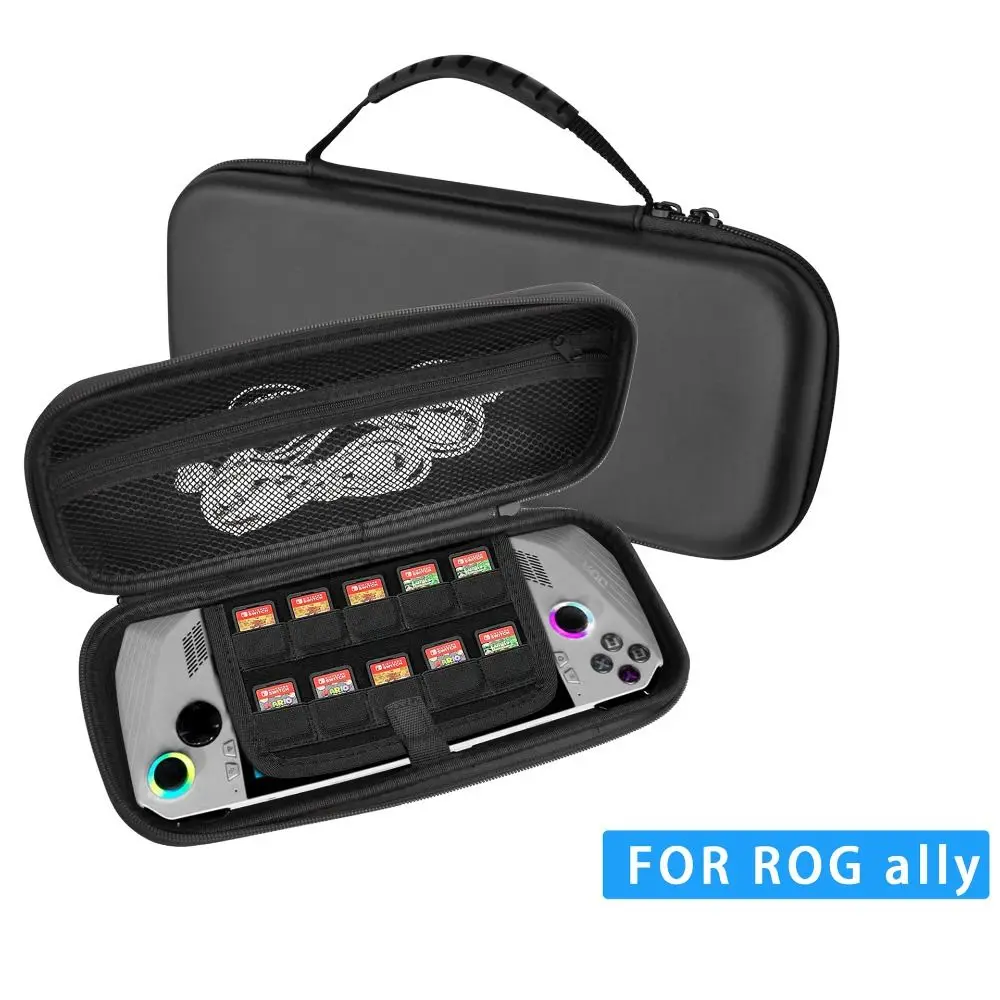 

Professional Handbag Handheld Console Storage Bag Leather Hard Protective Cover Portable Shockproof Carrying Case Asus ROG Ally