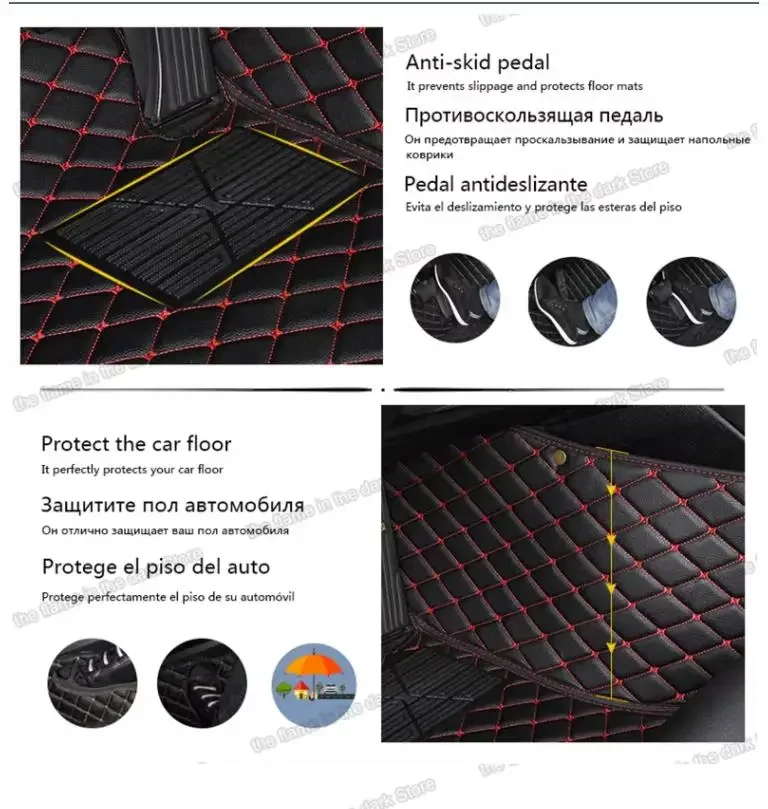 Leather Car Trunk Mat Cargo Liner for Geely Haoyue Okavango 2020 2021 2022 2023 2024 2025 Boot Pad Carpet Cover Protect Cushion