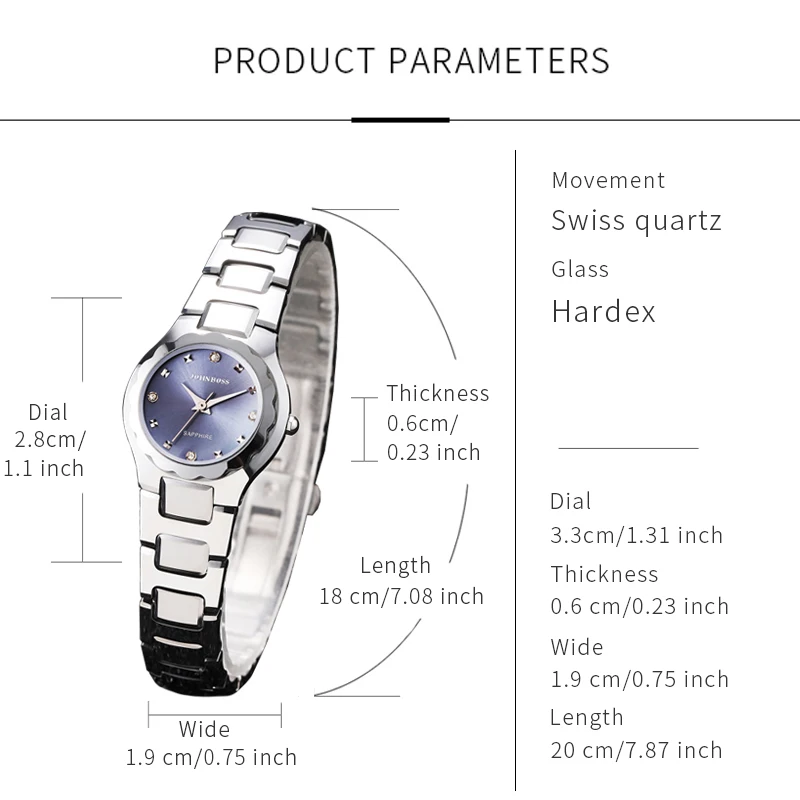 OUPAI круглые женские кварцевые часы из вольфрамовой стали, повседневные маленькие и изысканные женские часы со шкалой со стразами
