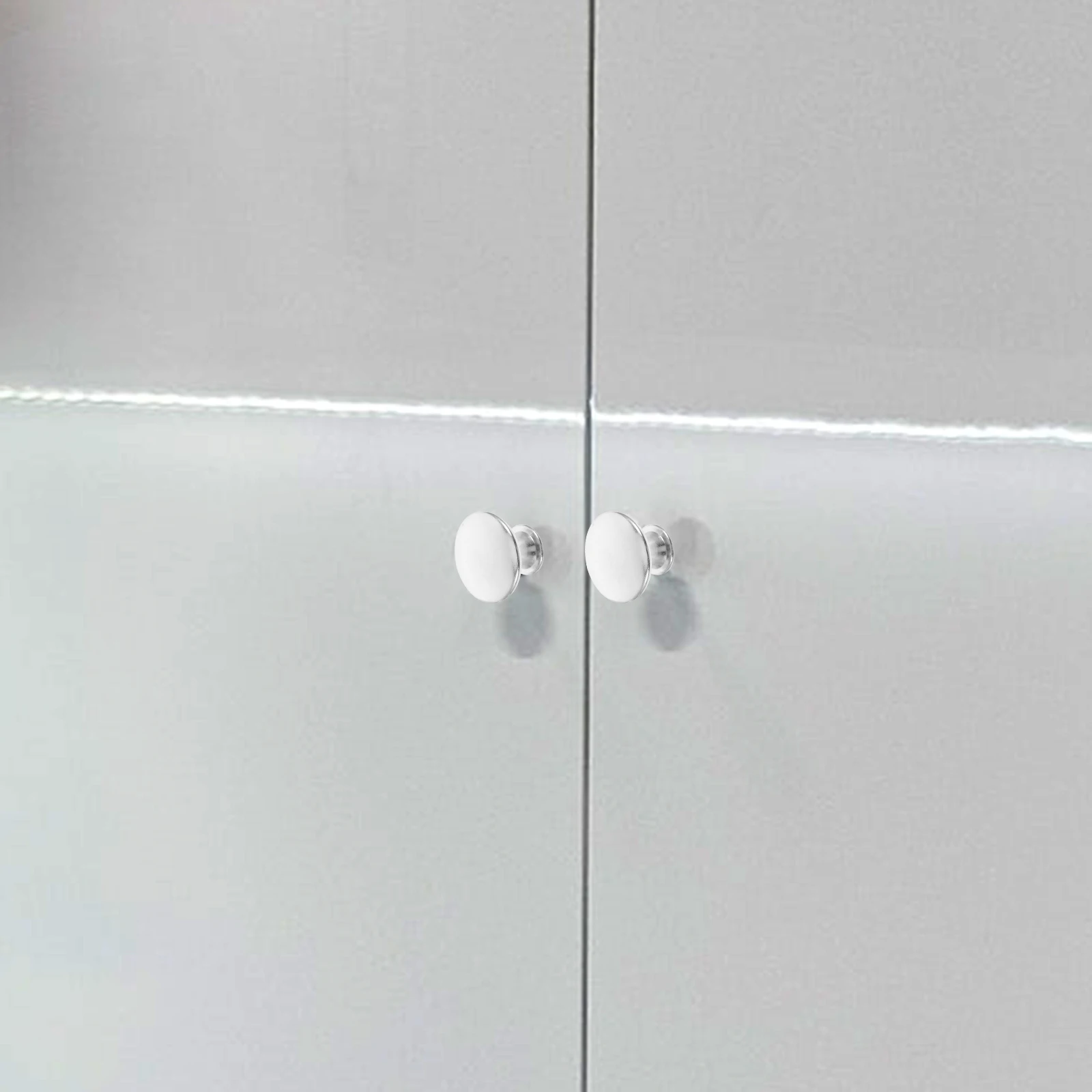 

4pcs Round Cabinet Door Handles Silver Drawer Pulls Knobs for Kitchen Wardrobe Furniture Home Decor Durable Metal Easy